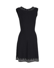 Alaia ärmelloses verziertes Fit-and-Flare Kleid aus Viskose Damen schwarz Größe 40