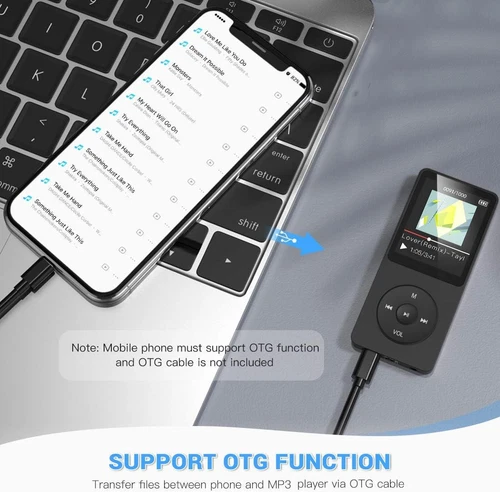 AGPTEK A02S 16GB MP3 Player, 70 Hours Playback Lossless Sound 16GB, Black - Picture 5 of 8