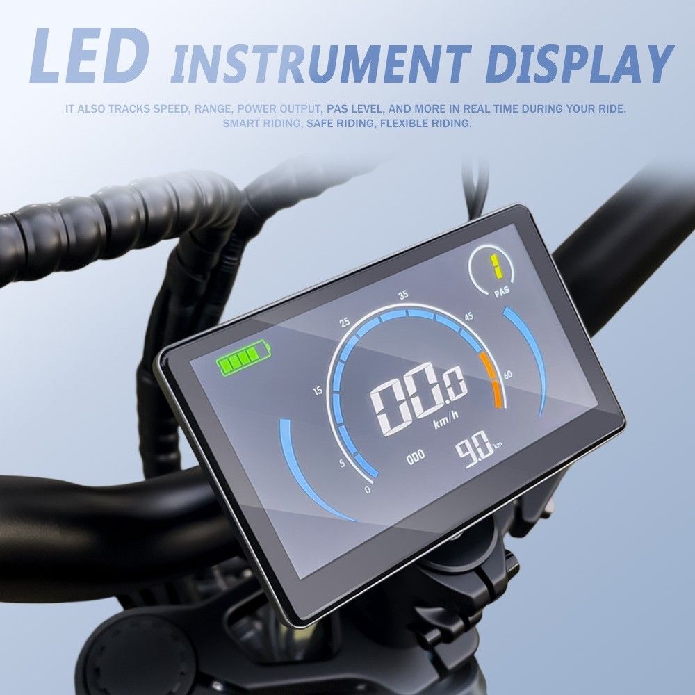 6000W Electric Motorcycle 60V 43AH Dual Motor 20" Fat tire Warrior E-bike 60km/h