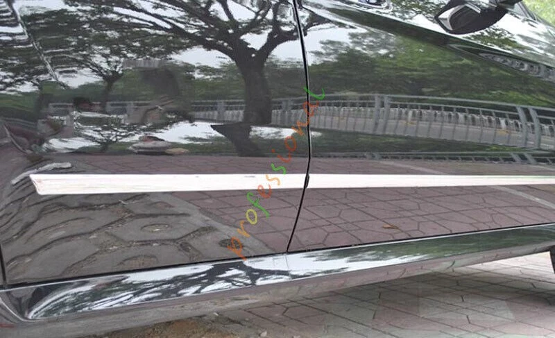 4X Para Mercedes-Benz ML ML63 AMG Carrocería Plateada Molduras Laterales Tira Borde Puerta Foto 3 de 4