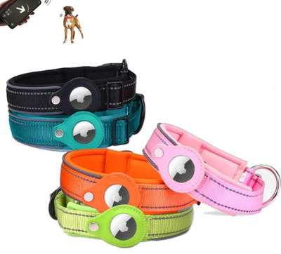For Apple AirTag Cat Dog Collar Reflective Pet Collar Case Air Tag GPS Anti-los 