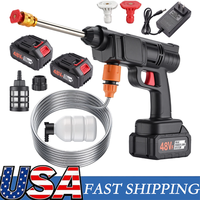 #ad #ad 600W Cordless Portable High Pressure Water Spray Gun Car Washer Cleaner Tool $27.99