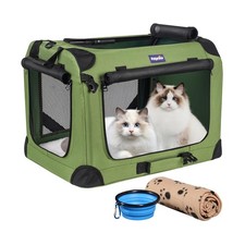 Petprsco Large Cat Carrier for 2 Cats Small Medium Dogs, Soft Pet Carrier 24x...