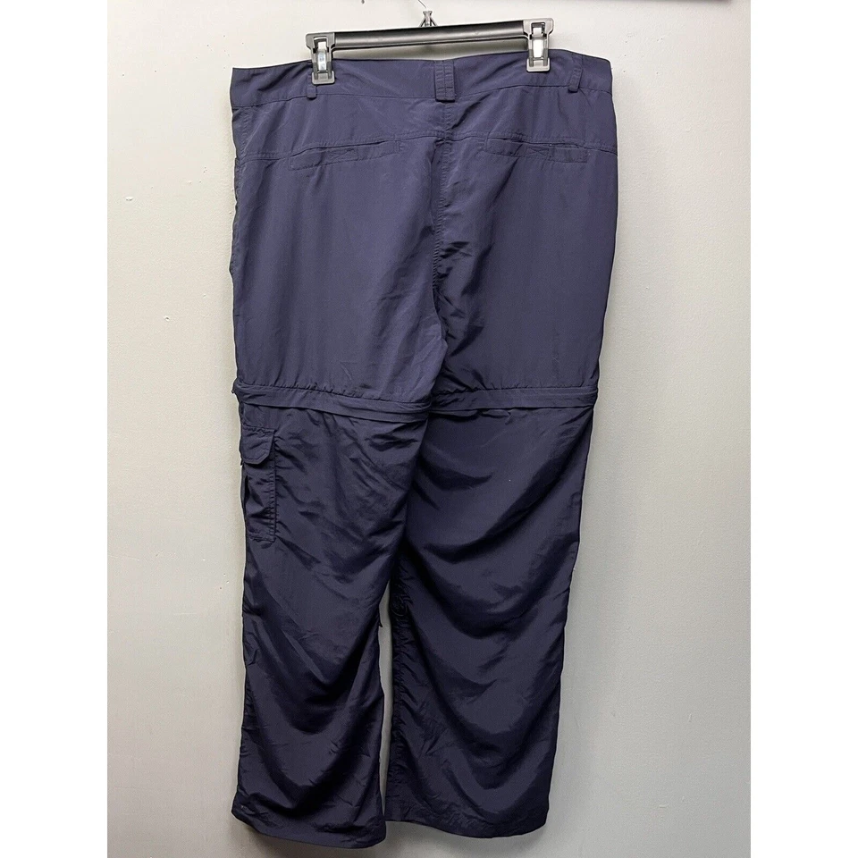 Pantalón Convertible Magellan Exterior Mujer Talla 14 Azul Bolsillos Nylon Foto 2 de 4