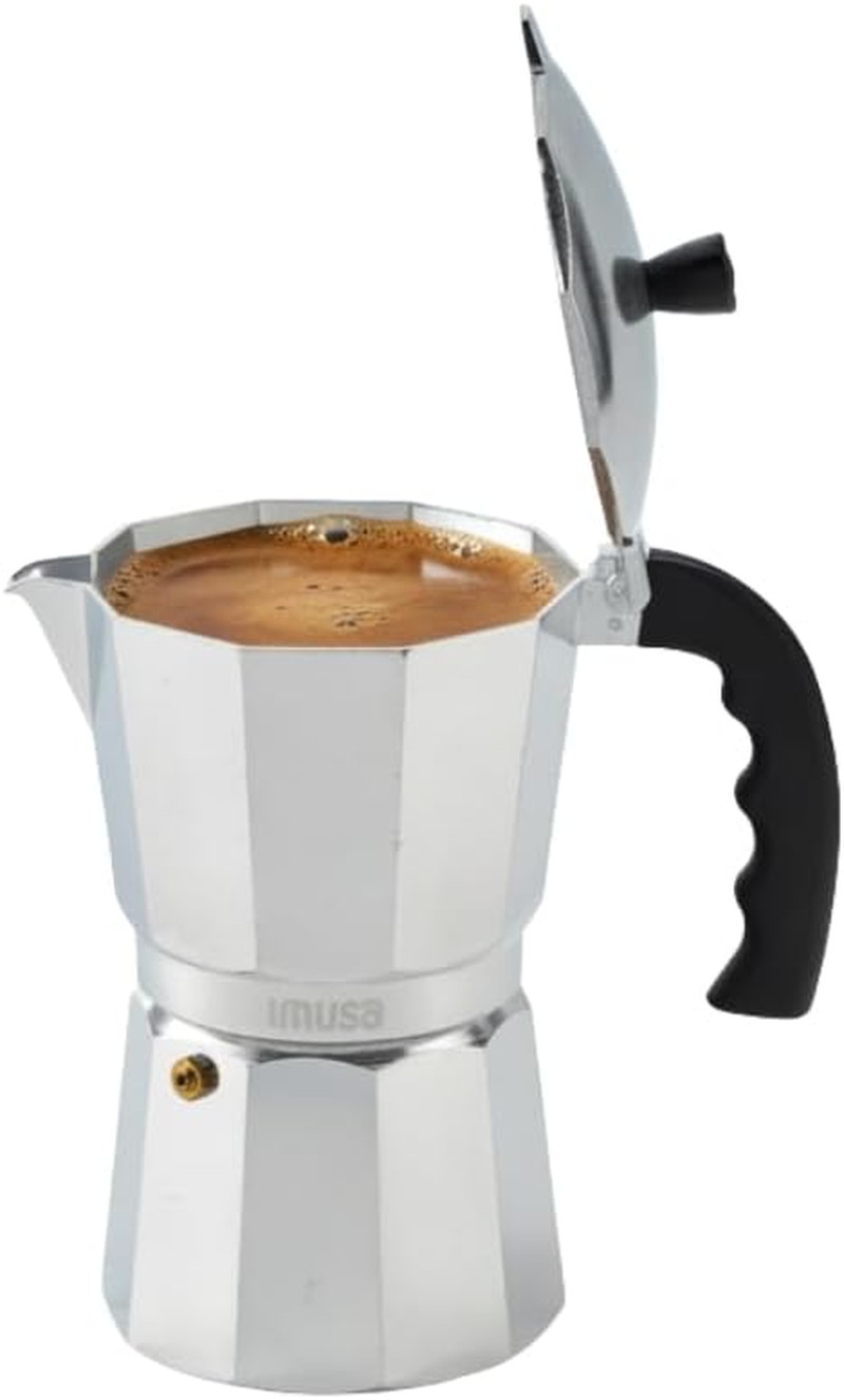 9 Cup Cast Aluminum Stovetop Coffeemaker, Moka Pot for Classic Cuban, Italian, a