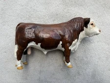 AWESOME Custom CM OOAK Breyer Horse Glossy Brown Polled Hereford Bull Charolais