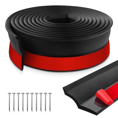 Universal Garagentordichtung unten Zugluftstopper selbst 3m, schwarz 