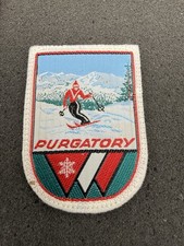 Vintage Purgatory Ski Patch Colorado Red White Green Embroidered