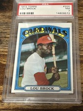 1972 Topps #200 LOU BROCK PSA 7 NM-MT
