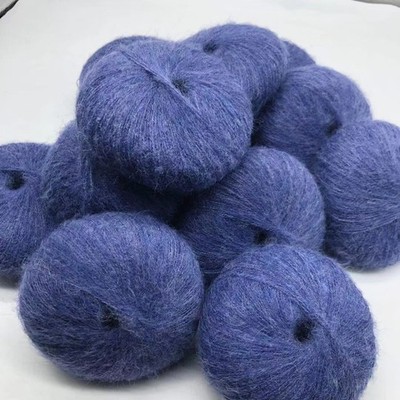 12 Skeins × 25g 10000-Count Super Alpaca Baby Mohair Yarn - Soft & Silky
