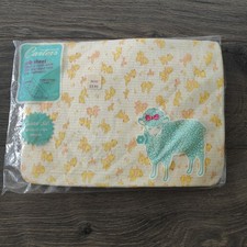 Vintage Carters Fitted Crib Sheet Baby Bunnies Gender Neutral 100 Cotton NOS