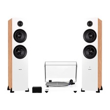 Fluance RT85 Vinyl Turntable, PA10 Preamp, Ai81 Powered Floorstanding Speakers