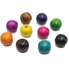 100pcs 12mm 1/2" Wedding Wood Beads - Round Natural Wooden Beads Craft DIY