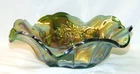 Millersburg Peacock And Urn Radium Green Carnival Glass Ruffled Bowl 9-1/2"