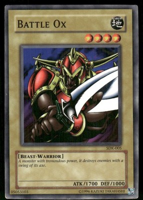 Battle Ox SDK-005 Common / Short Print Starter Deck: Kaiba Yu-Gi-Oh Unlimited LP