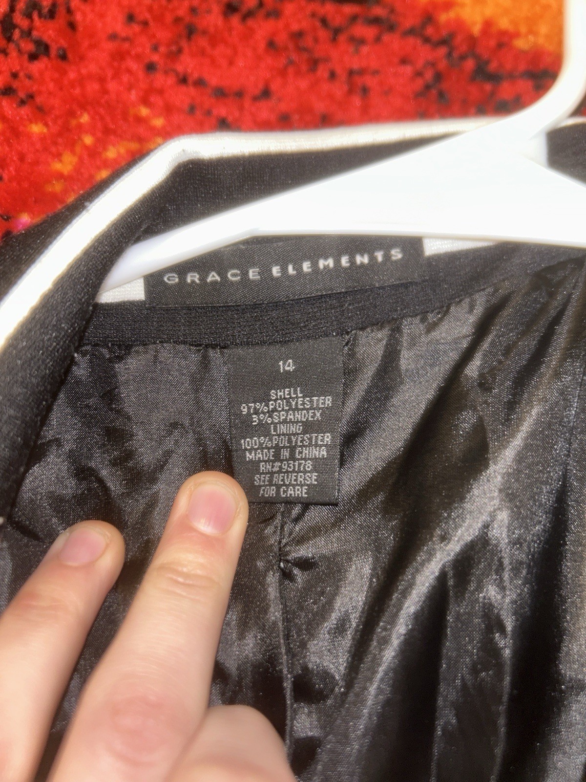 Grace Elements Black White Striped Lined Mid-Leng… - image 2