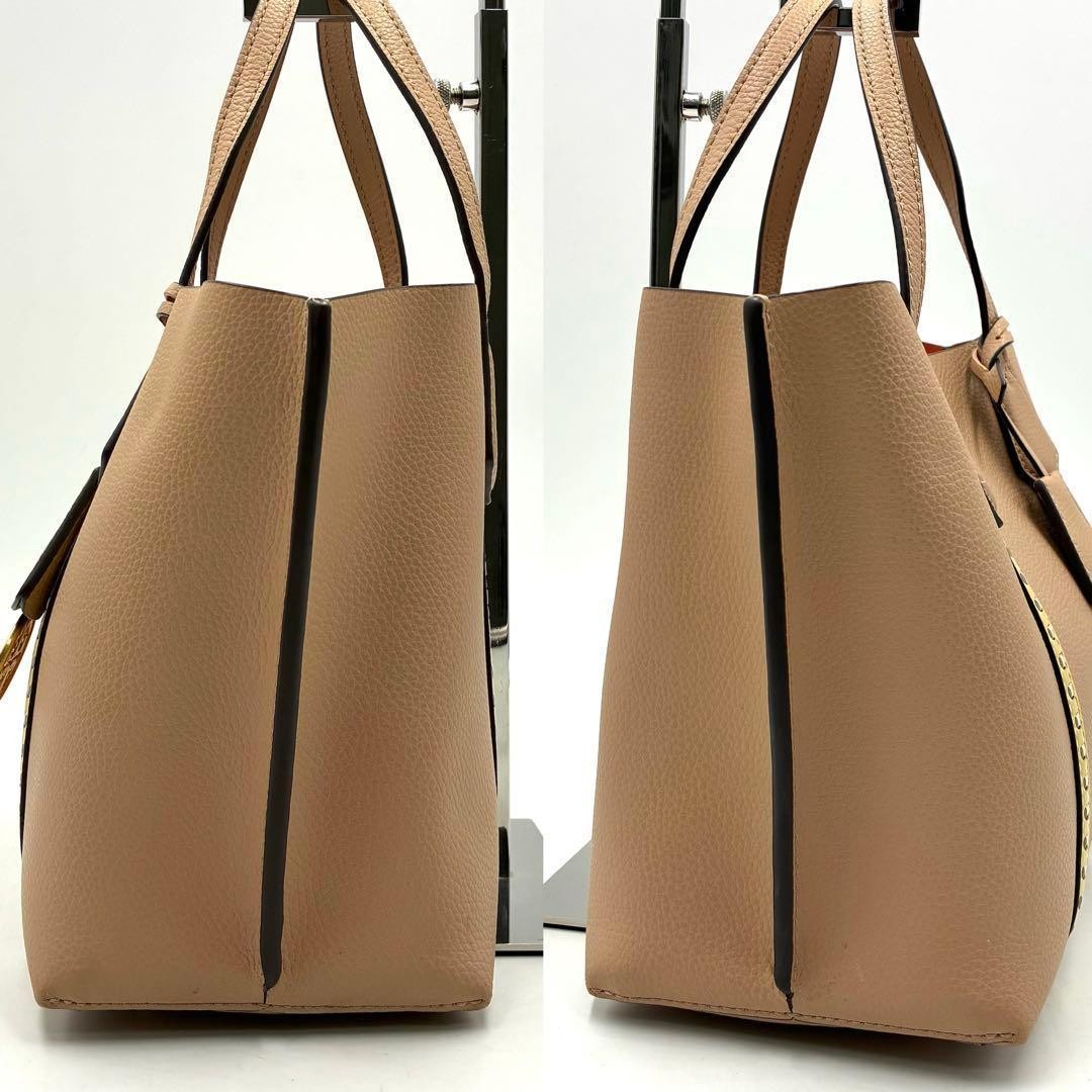 Tory Burch Perry Leather Two-Way Shoulder Bag Crossbody Women Used Authentic thumbnail 2