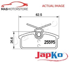 BRAKE PADS SET BRAKING PAD REAR JAPKO 510705 FOR RENAULT TWIZY 45,80,80 MAMA