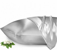 100 Pure Mulberry Silk 22 Momme Pillowcase Pillow Cover Case Silver Grey Queen