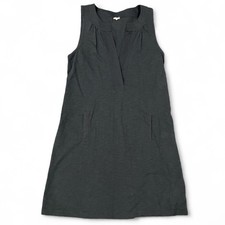 J. Crew Sleeveless V Neck Pocket Dress Size M Dark Gray Excellent Condition