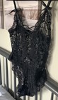 Black Lace Teddie / Bodysuit, Size L  (smaller than labeled size) — photo 2