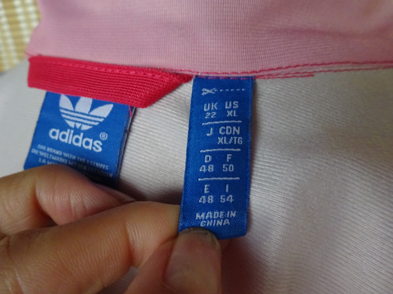 Pink and blue ombre Adidas Firebird zip up women's track jacket size XL thumbnail 4