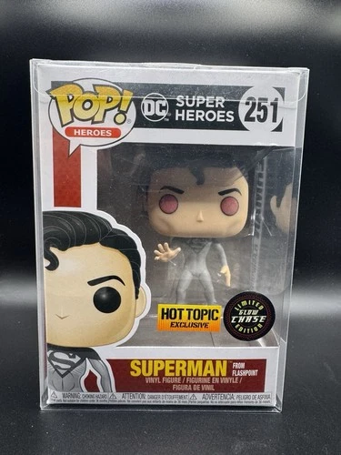 Funko POP! DC Super Heroes #251 Superman From Flashpoint Chase GLOW Hot Topic
