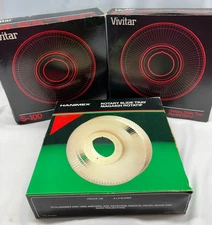 2 Vivitar 1 Hanimex S-100 Vintage Rotary Slide Trays  Holds 100 2X2 Slides