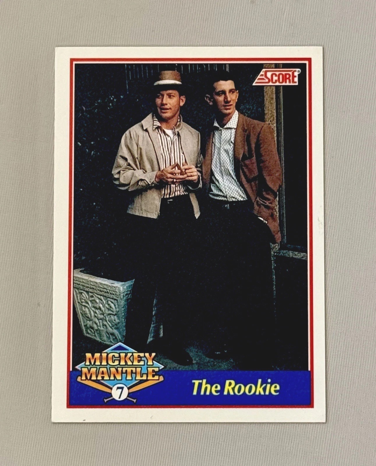 1991 Score Mantle #1 Mickey Mantle The Rookie with Billy Martin SP Insert HOF 91