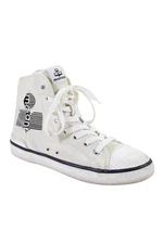 Isabel Marant Womens Canvas Round Toe Lace Up High Top Sneakers White Size 39 9