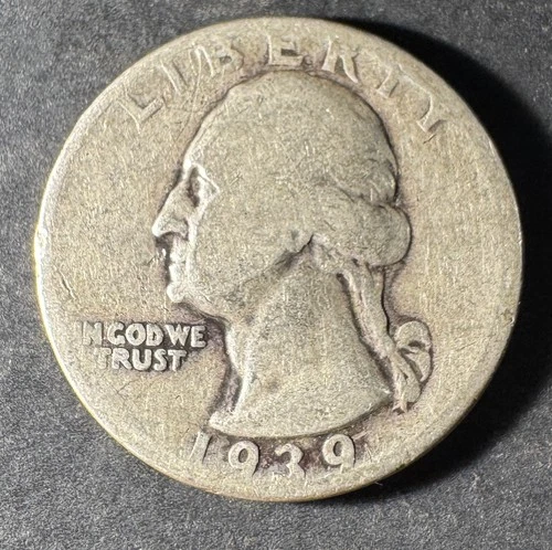 1939-P Silver Washington Quarter (Circulated) - (#2059) Very Fine Condition