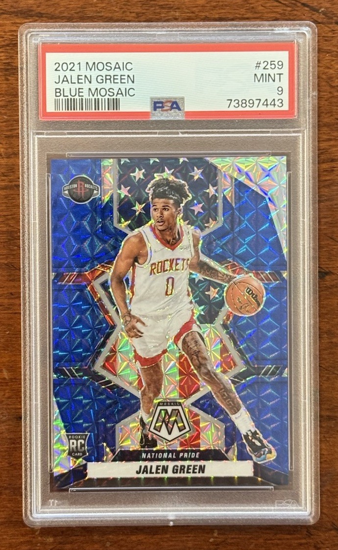 2021-22 Mosaic Jalen Green RC Blue Rookie /99 Phoenix Suns PSA 9 #259