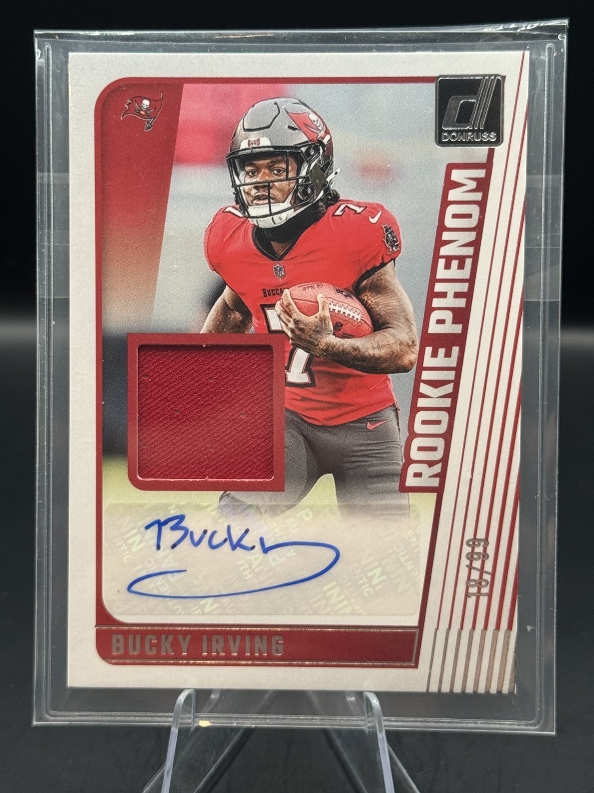 2024 Panini Donruss - Rookie Phenom Jersey Autographs Bucky Irving #RJA-BIR /99