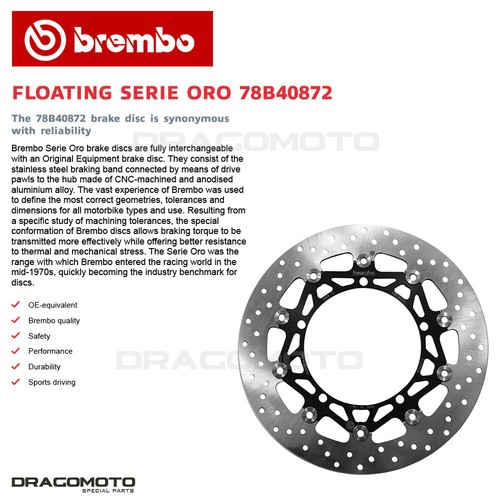 TRIUMPH SPEED TRIPLE ABS 1050 2007-2008 Disco Freno Anteriore BREMBO ORO Flot... - Picture 2 of 5