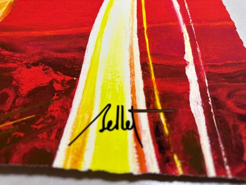 2 Emile Bellet Giclee In Color On Paper Hand Signed Paintings 15.5x15.5” - Picture 7 of 9