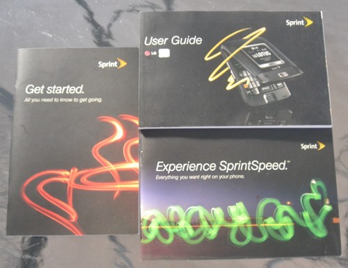 SPRINT LG LOTUS CELLPHONE USER GUIDES/GET STARTED GUIDE - 第 1/1 張圖片