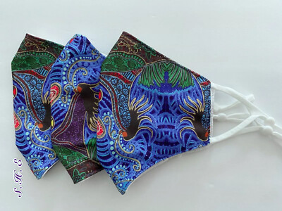 3PCS 3 Layers Face Cloth Mask Reusable Washable Adjustable With 3pc PM2.5 Filter