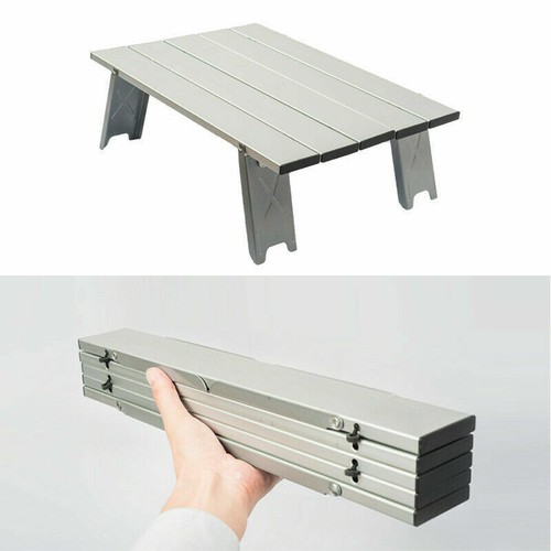 Mini Metal Portable Camping Table Lightweight Foldable Compact small Roll up New - Picture 11 of 11