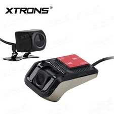 XTRONS HD Car Front+Rear DVR Video Vehicle Hidden Recorder Dash Cam Dual Lens HD