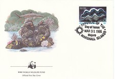 Giant Clam WWF Marshall Islands FDC #2 1986 (141058)
