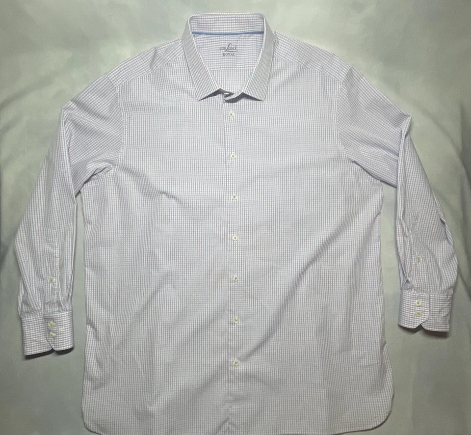 Camisa de vestir Van Laack Royal para hombre 46/18,5 rojo blanco azul a cuadros Foto 2 de 4
