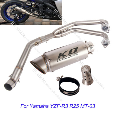 For Yamaha YZF-R3 R25 MT-03 Motorcycle Exhaust System Muffler Header Link Pipe