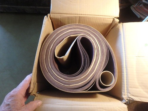 2X- NOS box of 10 3M 332D sanding belts  FILM-LOK- 10" by 168"  grade P150