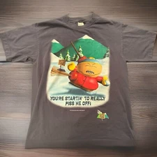 Vintage 90s South Park T-Shirt Cartman ‘You’re Startin’ To Piss Me Off’ Sz L