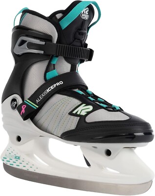 K2 Alexis Ice Pro White Grey Teal Womens Ice Skates