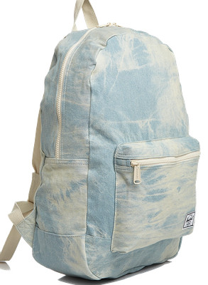 acid wash denim backpack
