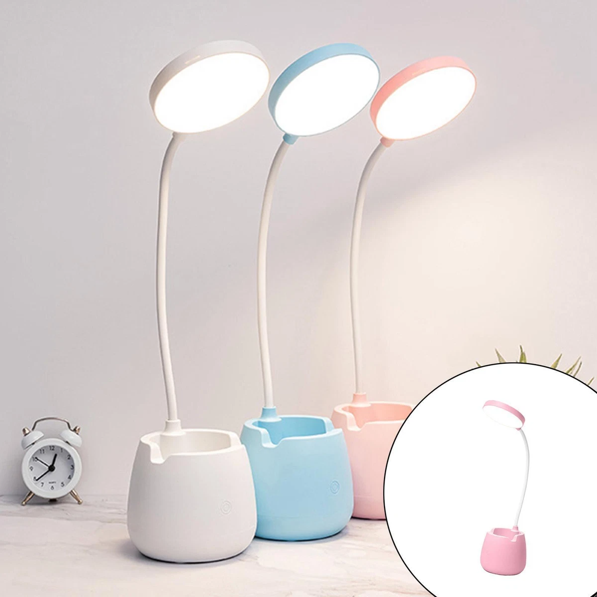 Led lamp with clearance pen holder