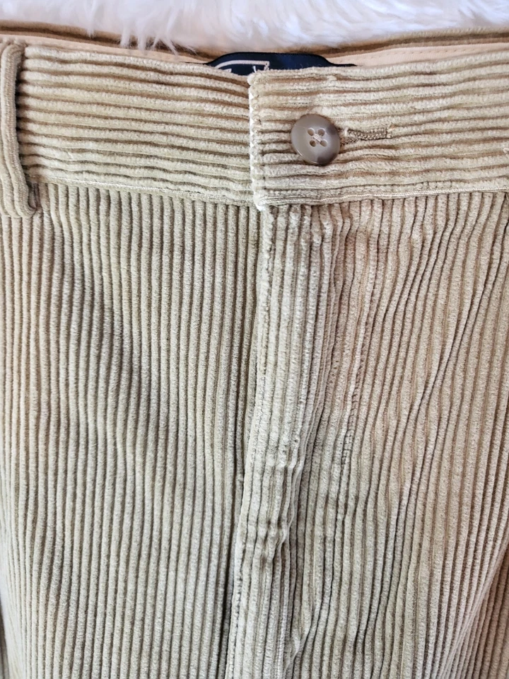 PANTALÓN POLO RALPH LAUREN ANDREW PARA HOMBRE PANA 34X30 BRONCEADO SAHARA DORADO VINTAGE NUEVO CON ETIQUETAS Foto 4 de 4