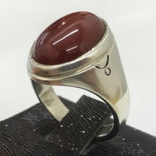 Vintage Old Mens Ring Powerful Sterling Silve...