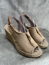 Toni Pons Origens Women’s Tan Natural Espadrille Wedge Sandals EU Size 37 US 7